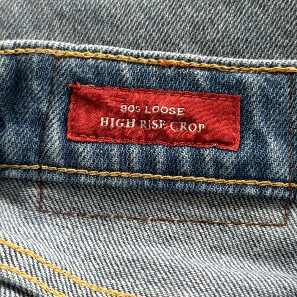 Lucky Brand Legend rhinestone 90s loose high rise crop light wash jeans size 25 - Picture 9 of 13